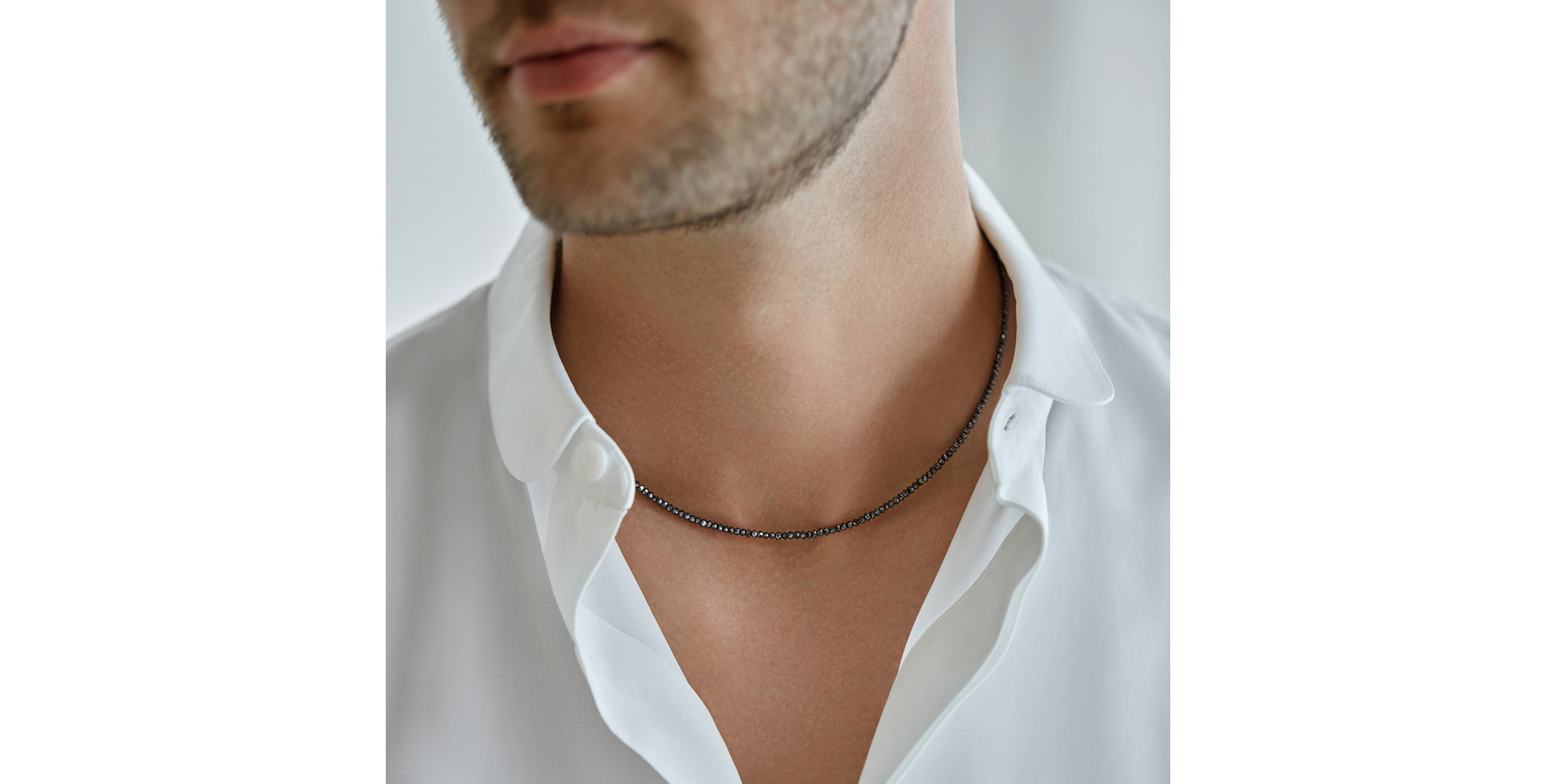 Náhrdelník s černými diamanty Night Jewel