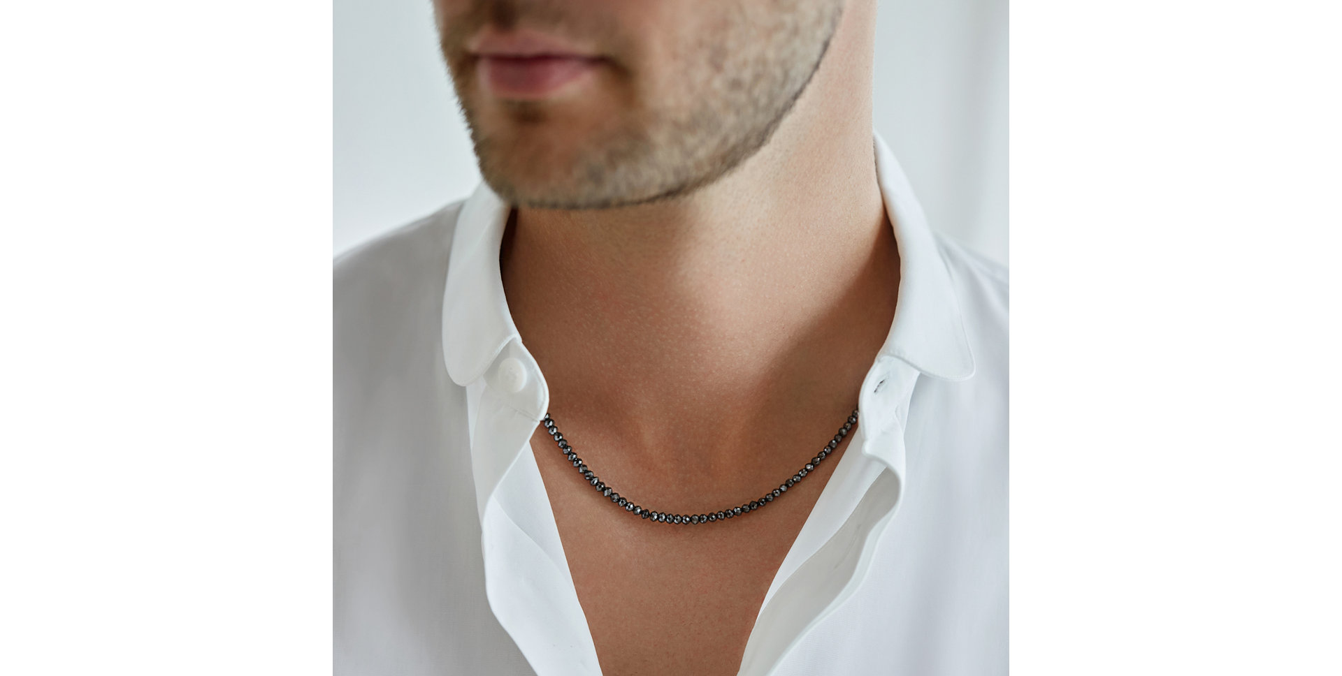 Náhrdelník s černými diamanty Night Jewel