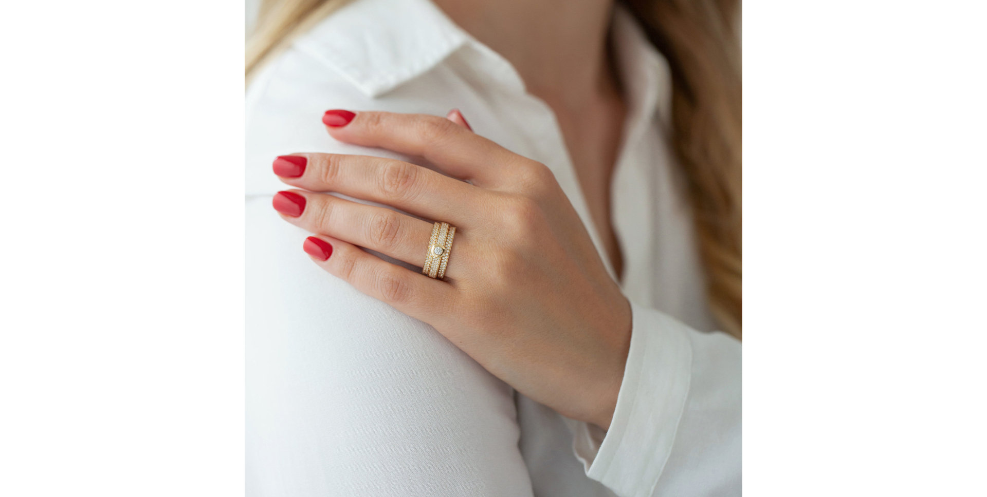 Prsten s diamanty Mélanie Warm