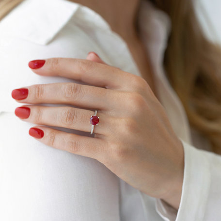 Prsten s rubínem a diamanty Sin Secret