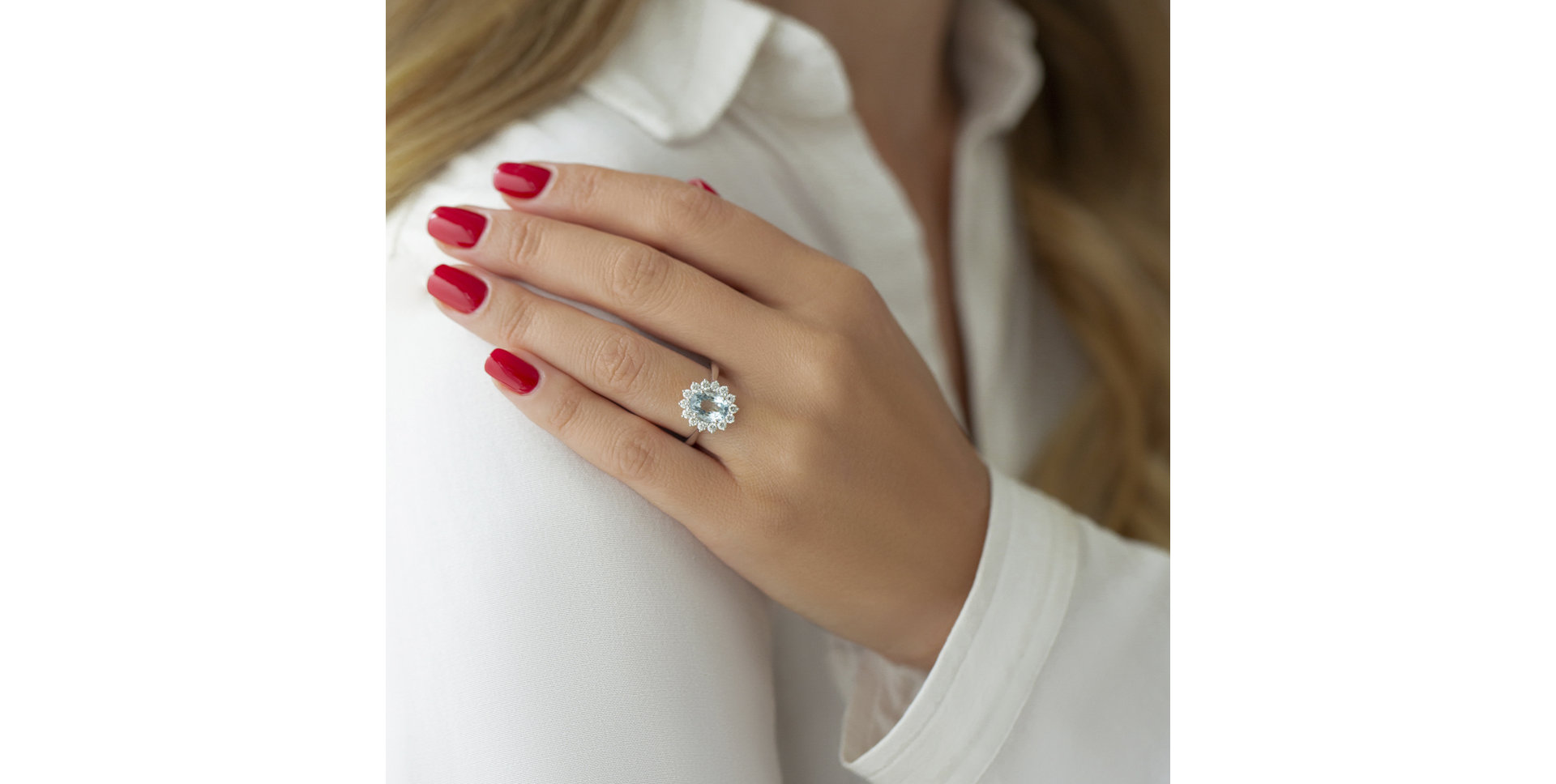 Prsten s safírem a diamanty Fabulous Lady