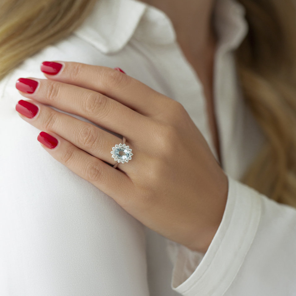 Prsten s safírem a diamanty Fabulous Lady