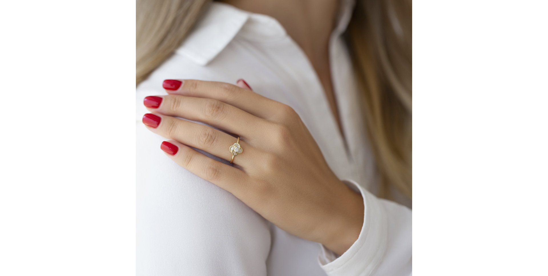 Prsten s diamanty Sparkling Blossom