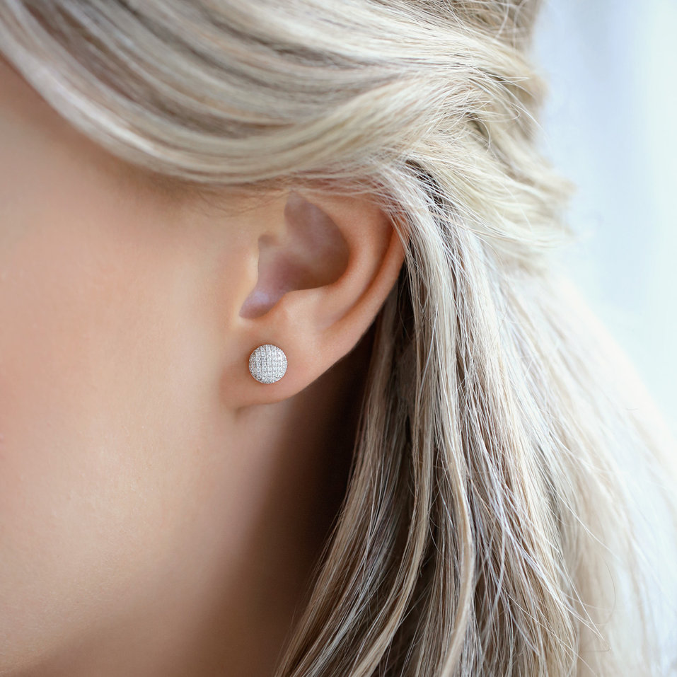 Náušnice s hnědými diamanty Wonder Planet