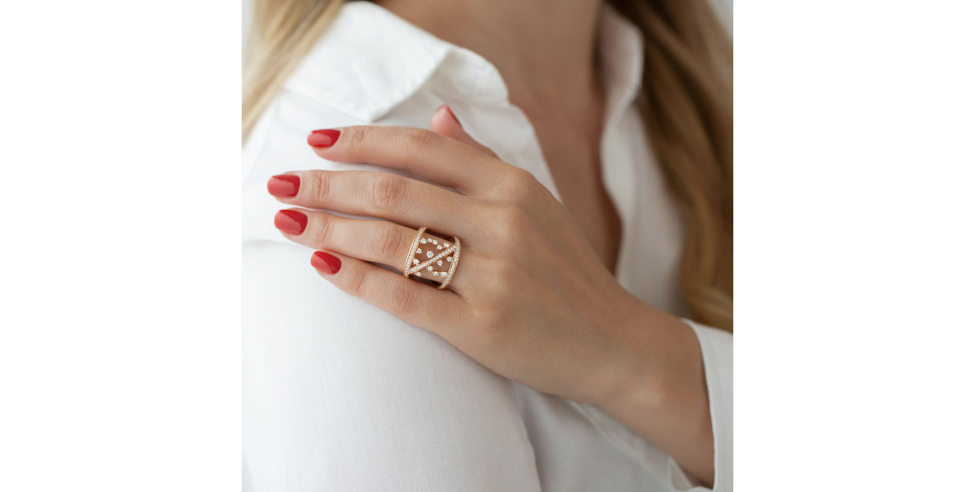 Prsten s diamanty Midnight Goddess