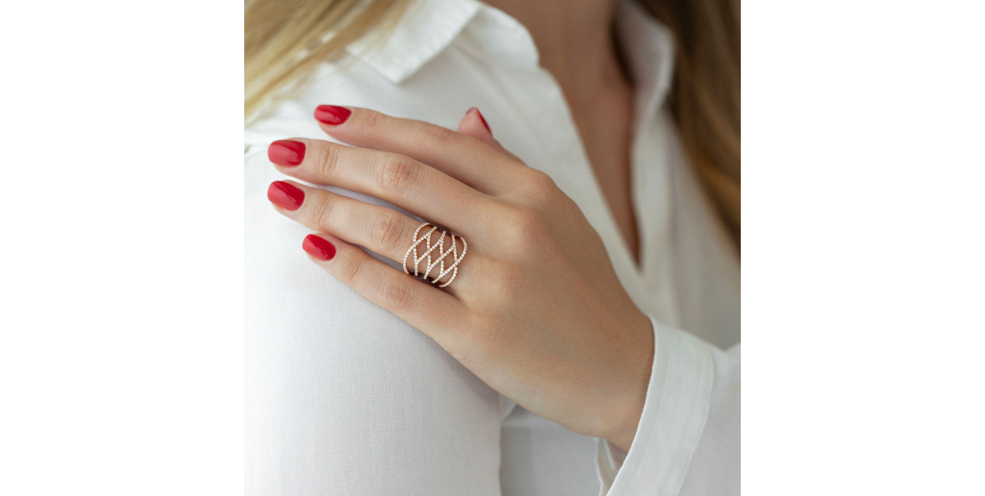 Prsten s diamanty Goddess Antheia