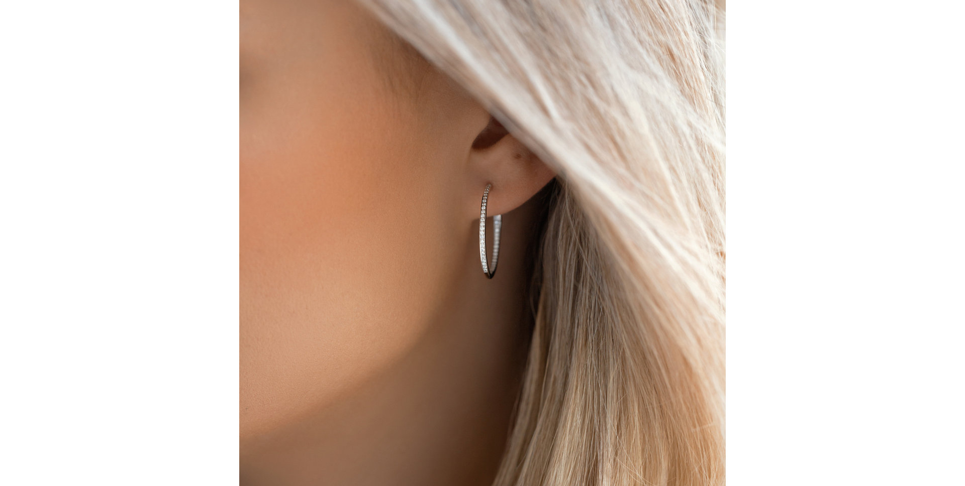 Náušnice s diamanty Eternity Gleam