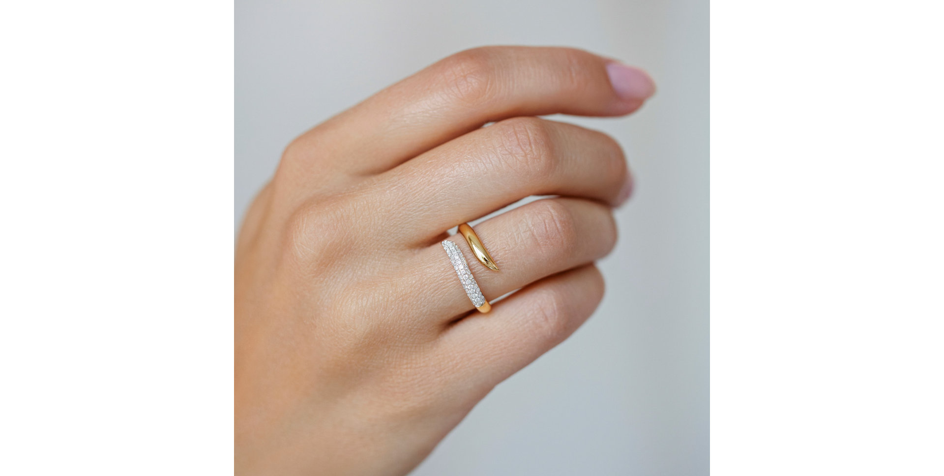 Prsten s hnědými diamanty Diamond Ray