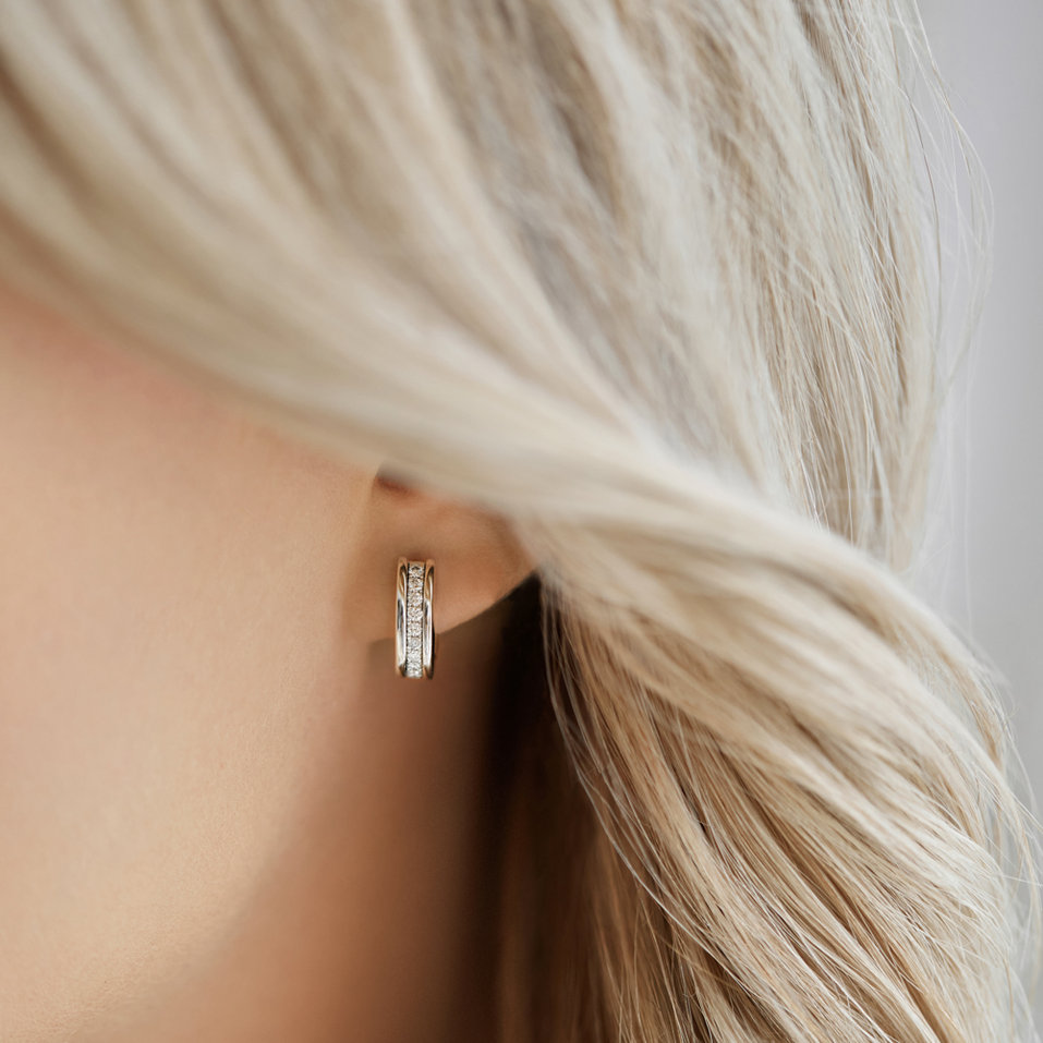 Náušnice s diamanty Ray of Light