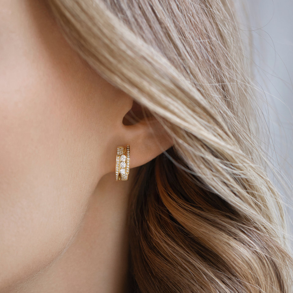 Náušnice s diamanty Galaxy Secret