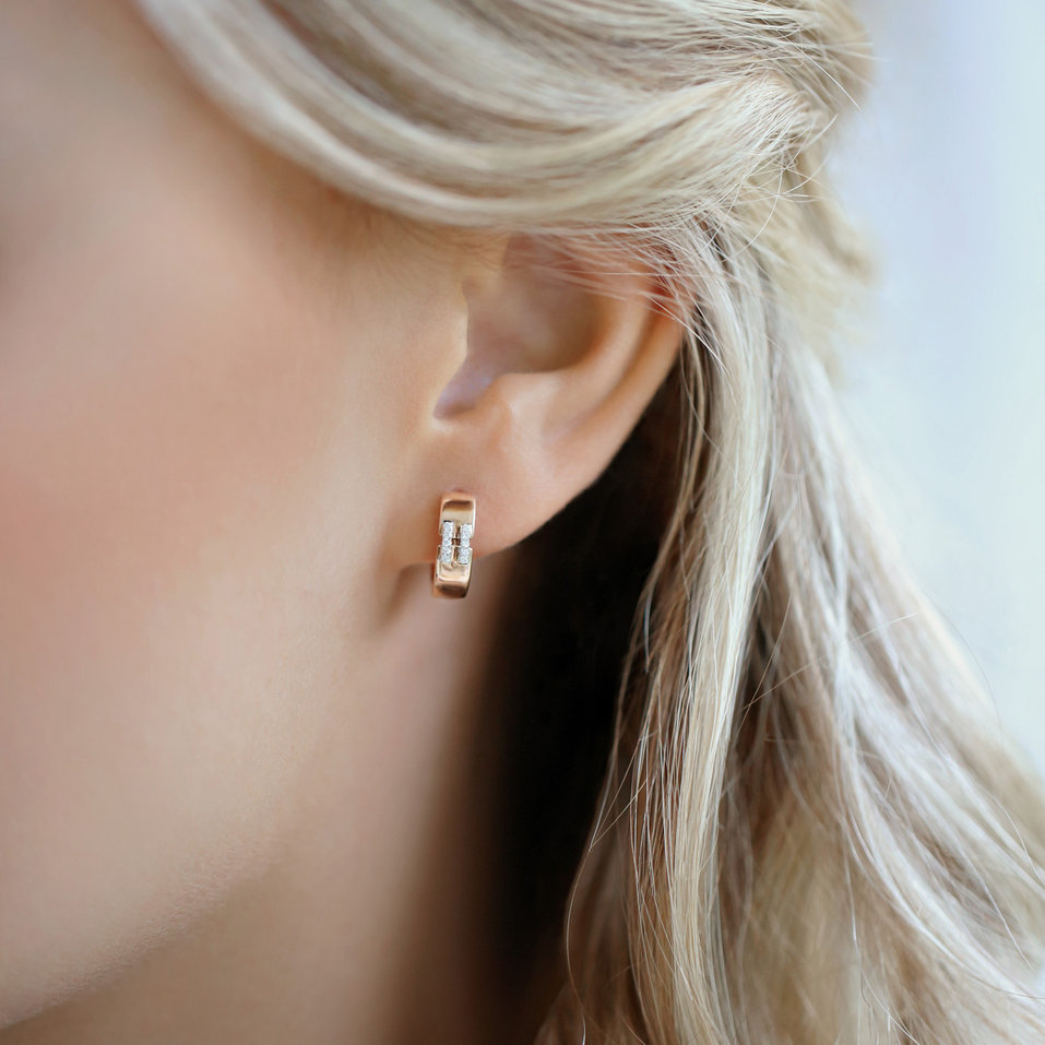 Náušnice s hnědými diamanty Lady Gleam