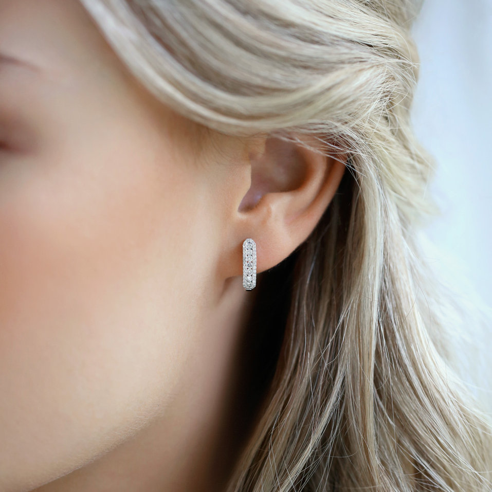 Náušnice s diamanty a safíry Midnight Dream