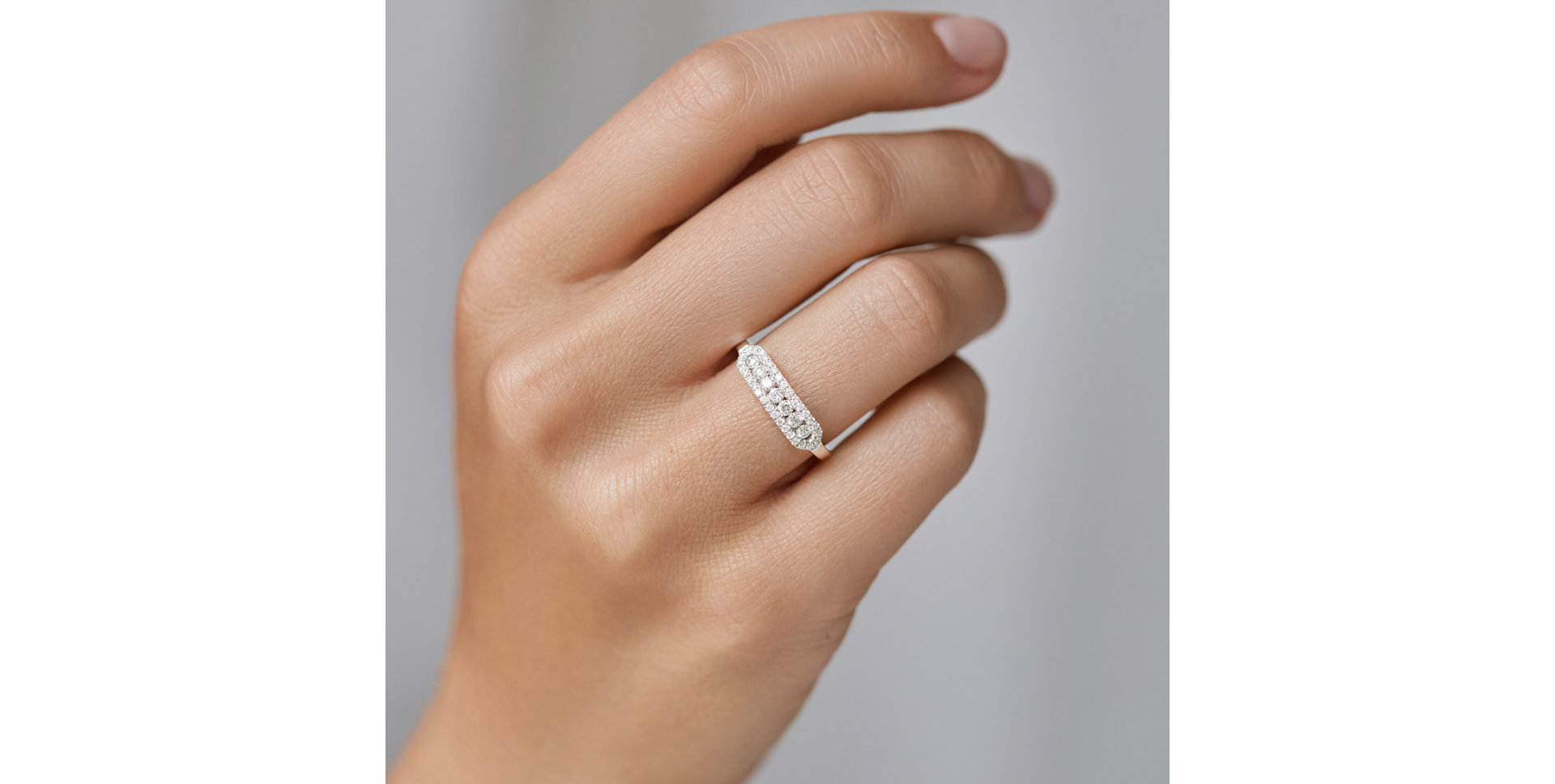 Prsten s diamanty a safíry Bright Life