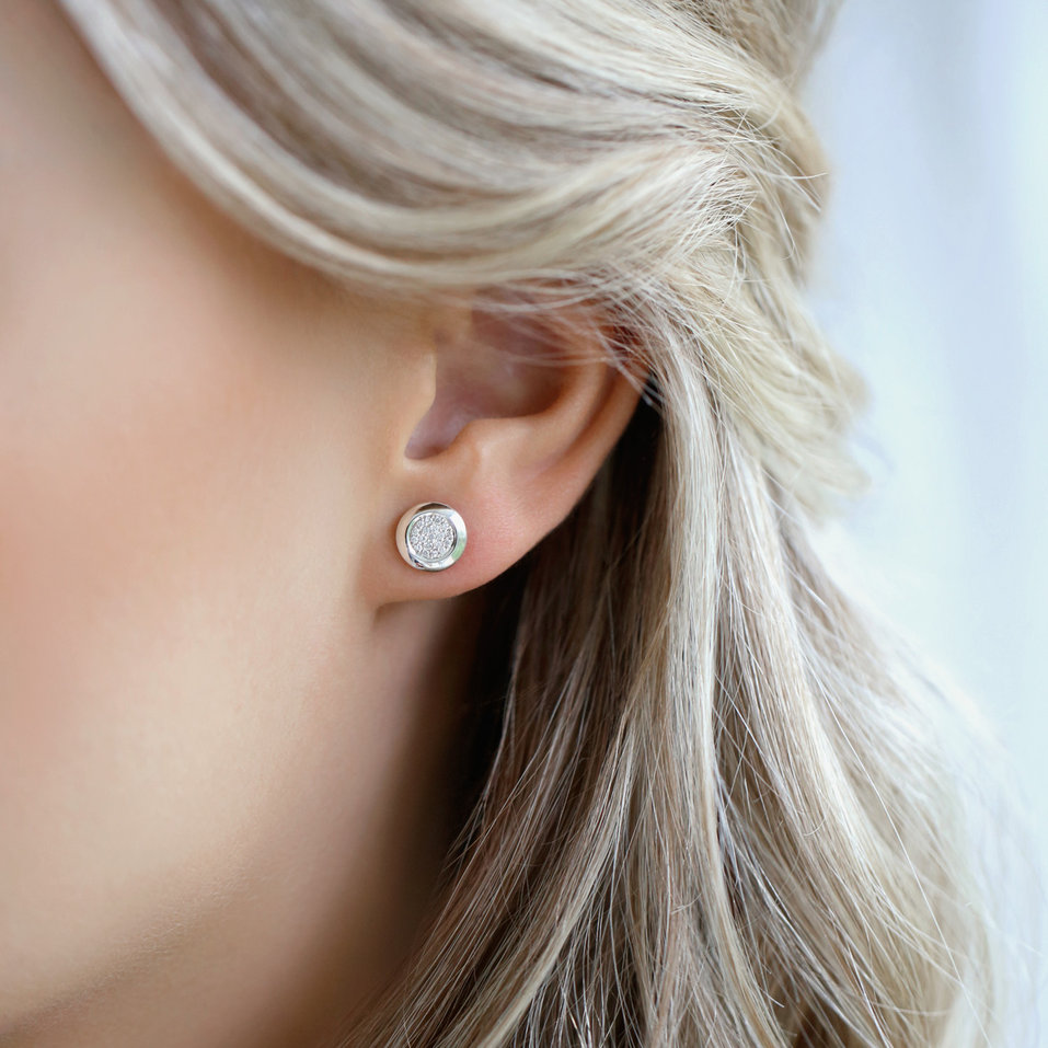 Náušnice s diamanty Space Mosaic