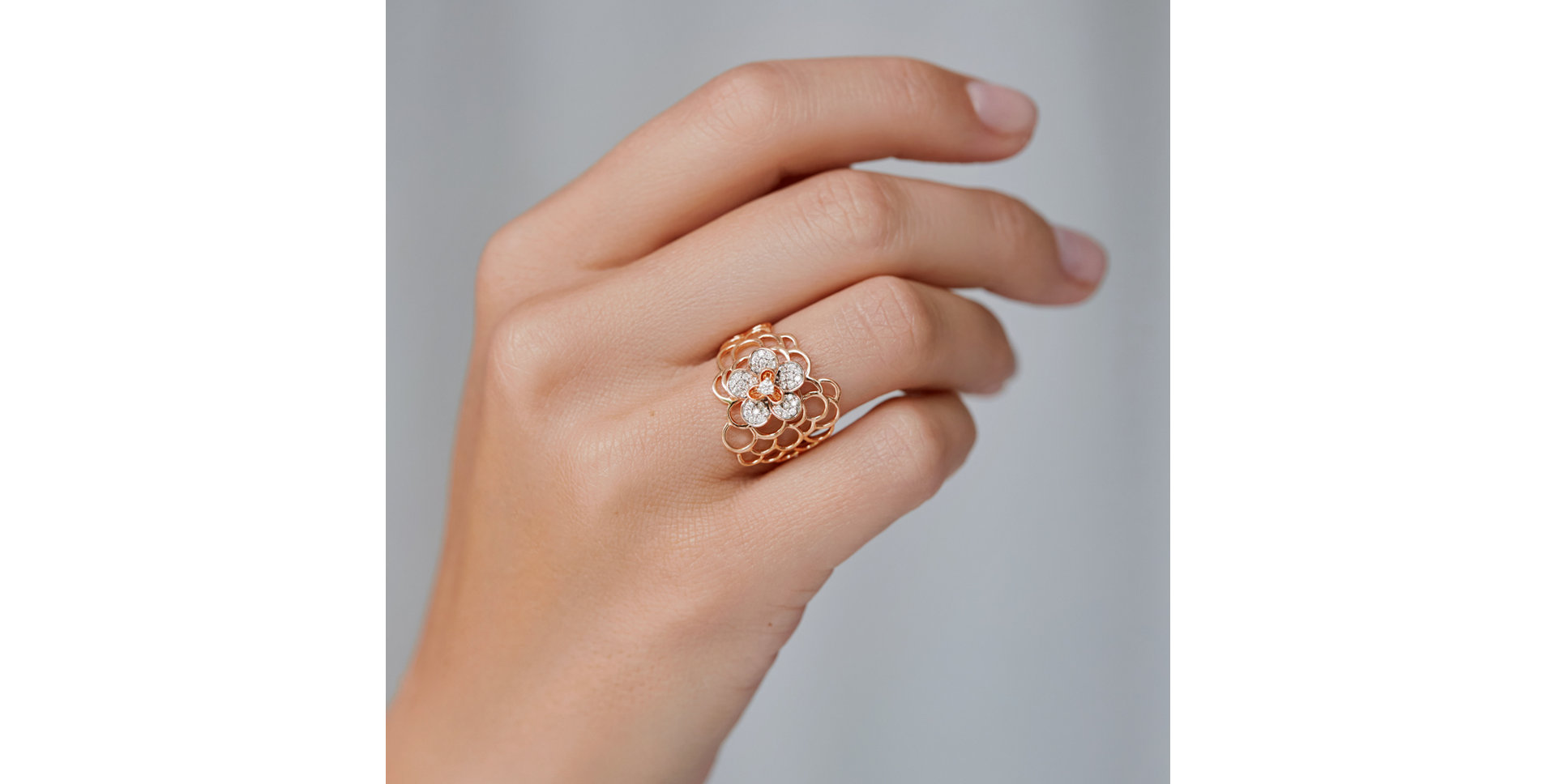 Prsten s diamanty Blooming Beauty