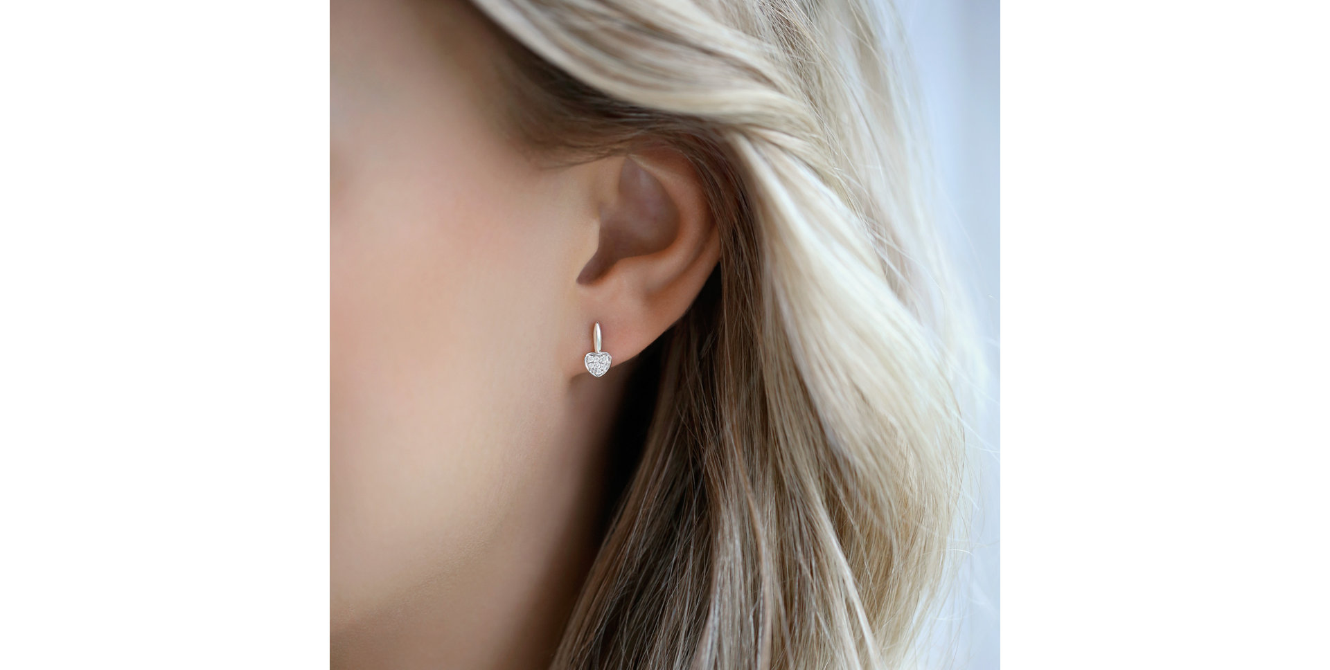 Náušnice s diamanty a safíry Love Ray