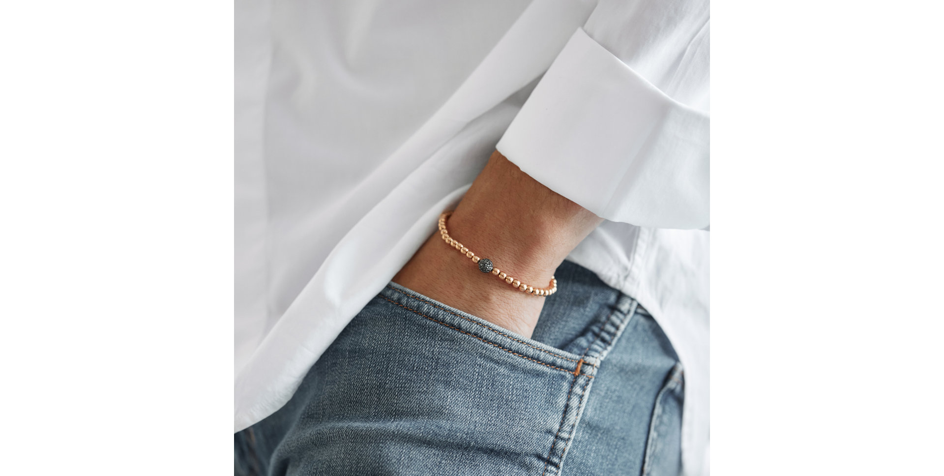 Náramek s černými diamanty Armel