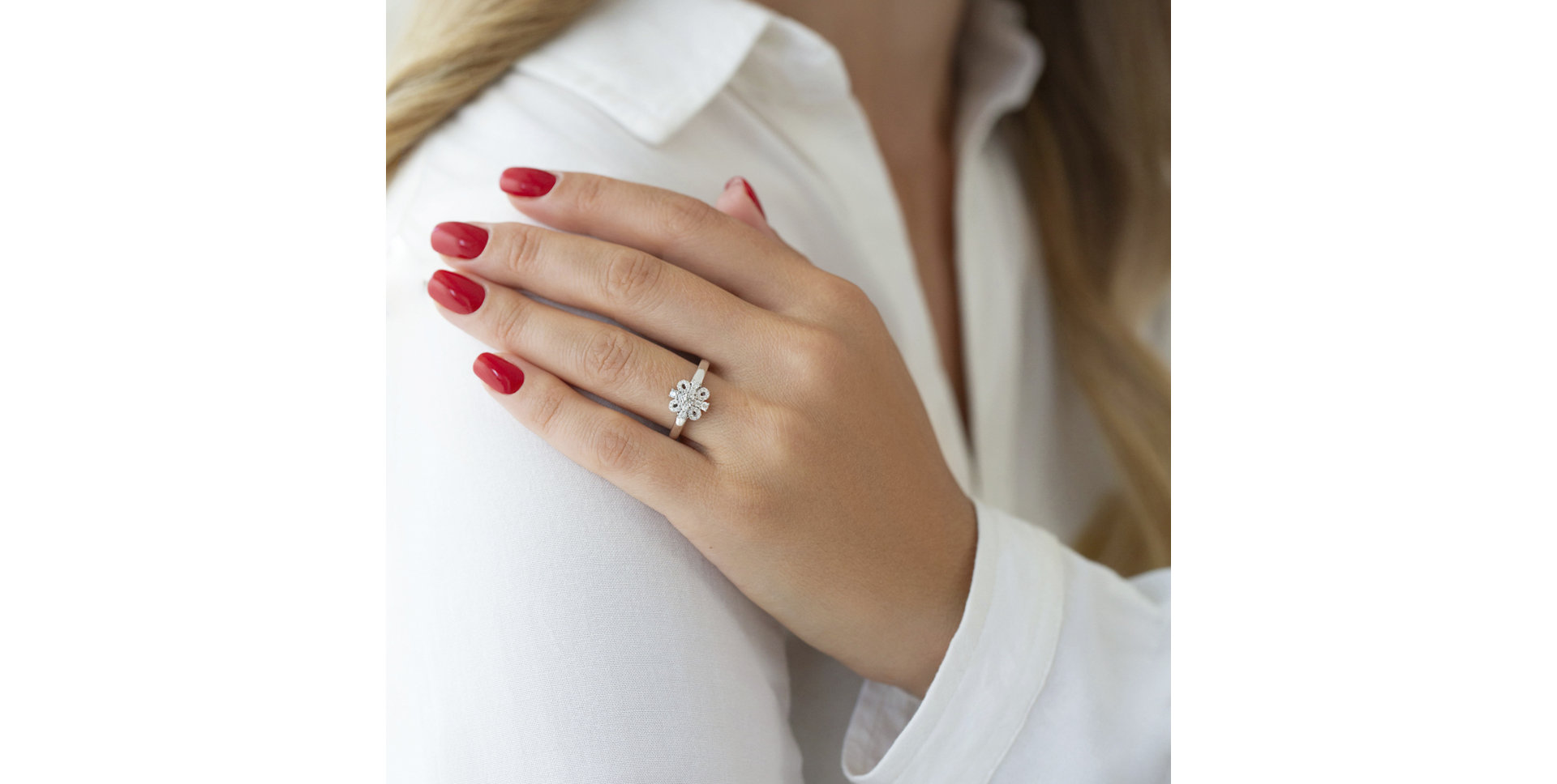 Prsten s diamanty Flower Miracle