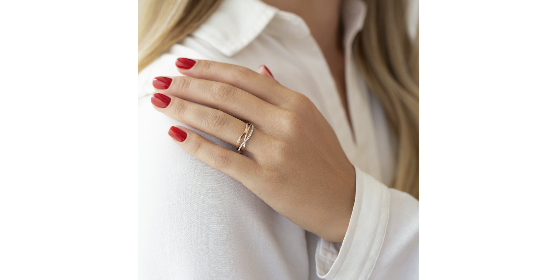 Prsten s diamanty Shiny Wave