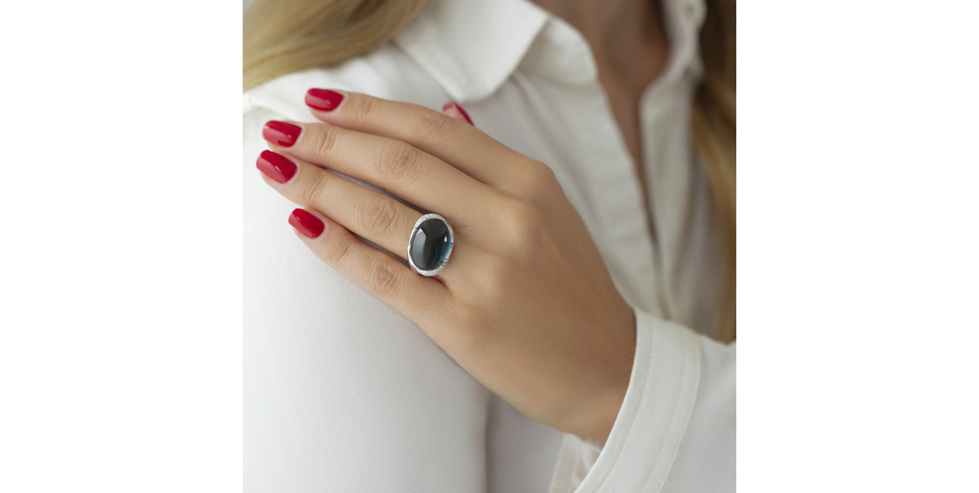 Prsten s quartzem diamanty Gem Miracle