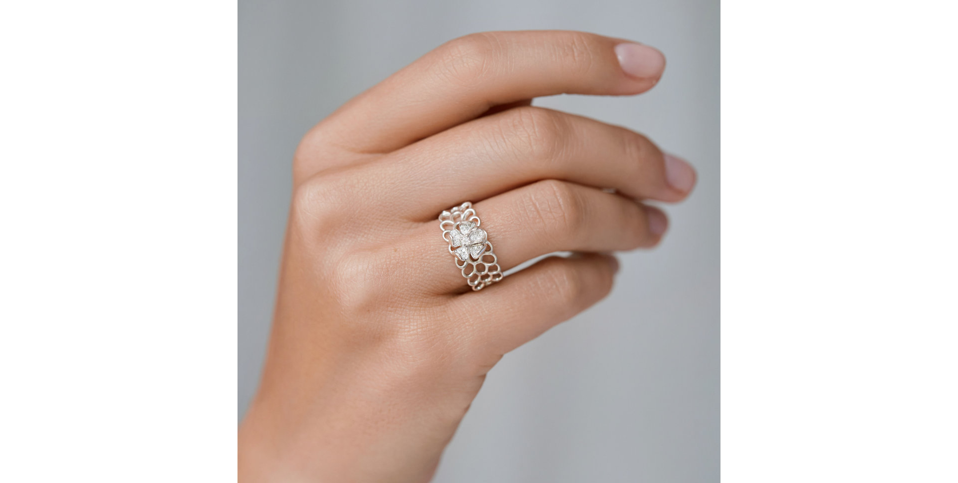 Prsten s diamanty Oriental Garden