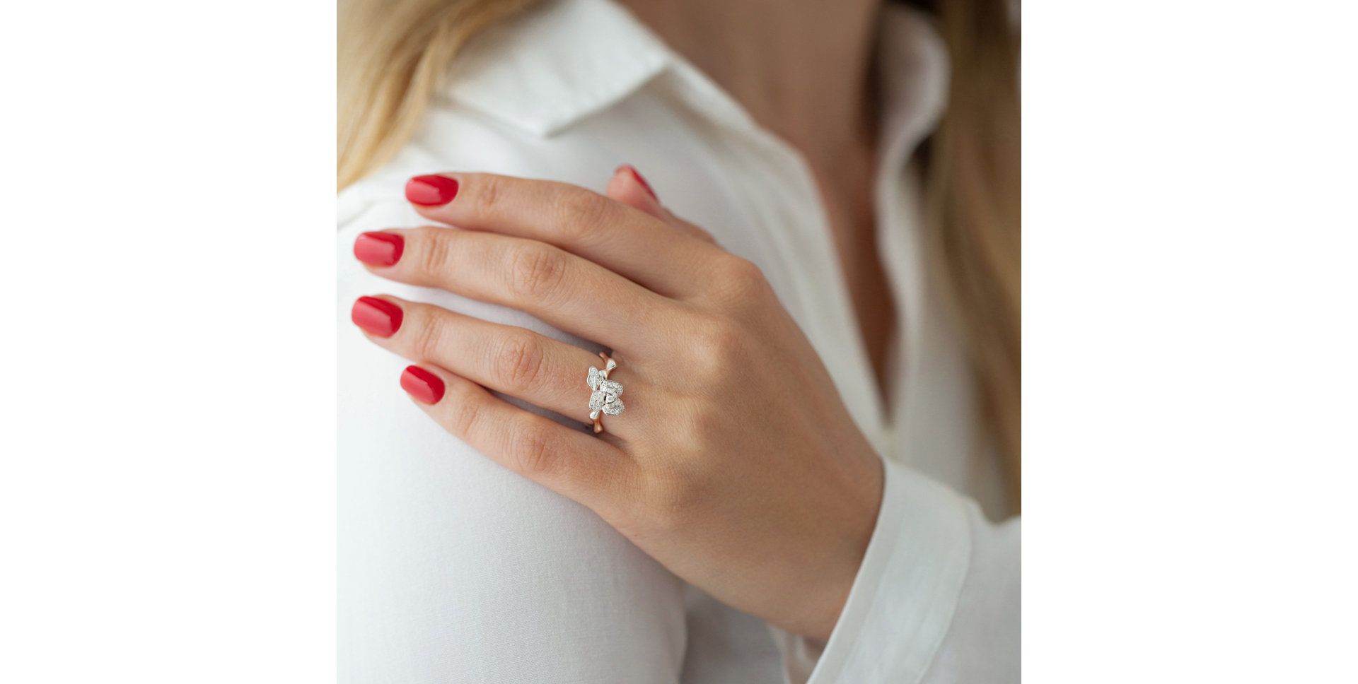 Prsten s diamanty Blossom Star