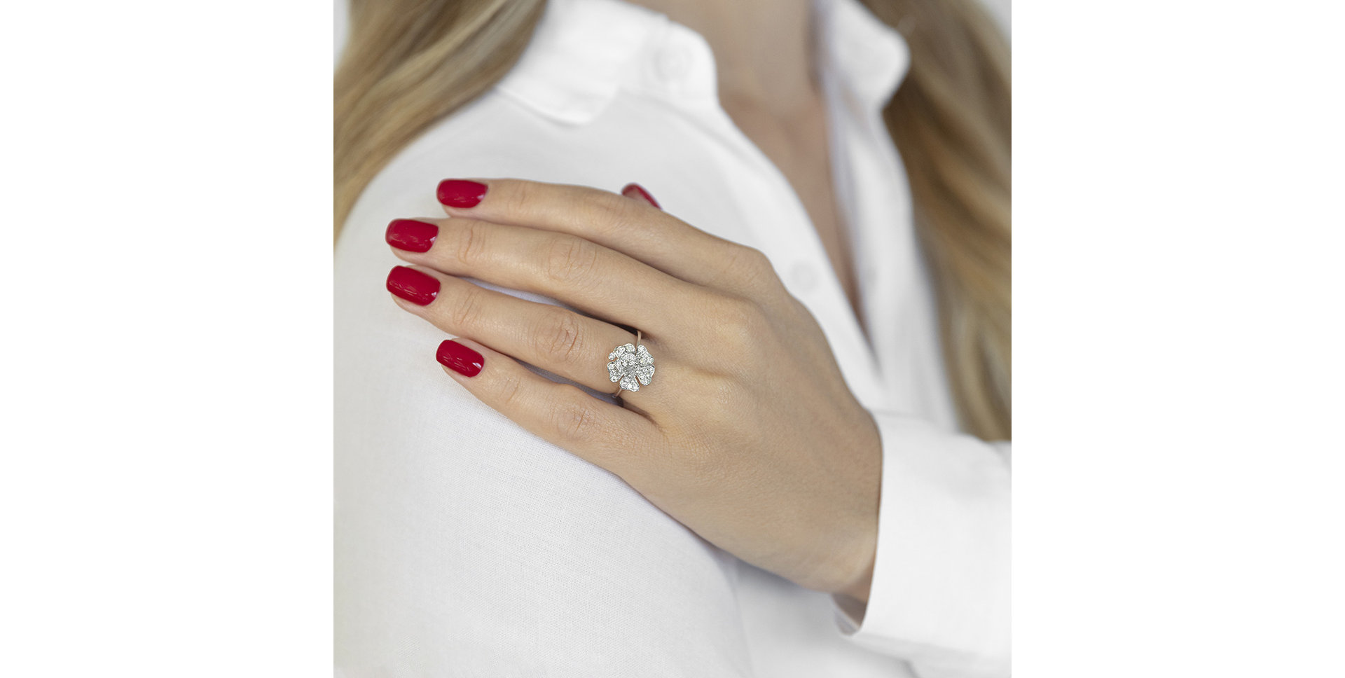 Prsten s diamanty Brilliant Flower