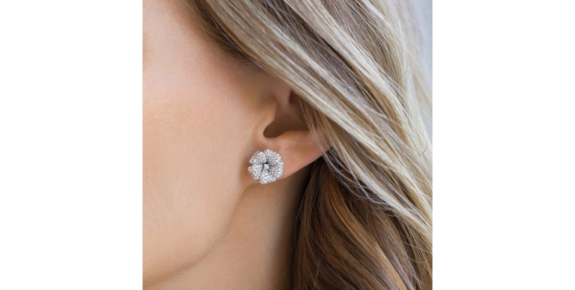 Náušnice s diamanty Fun Flower