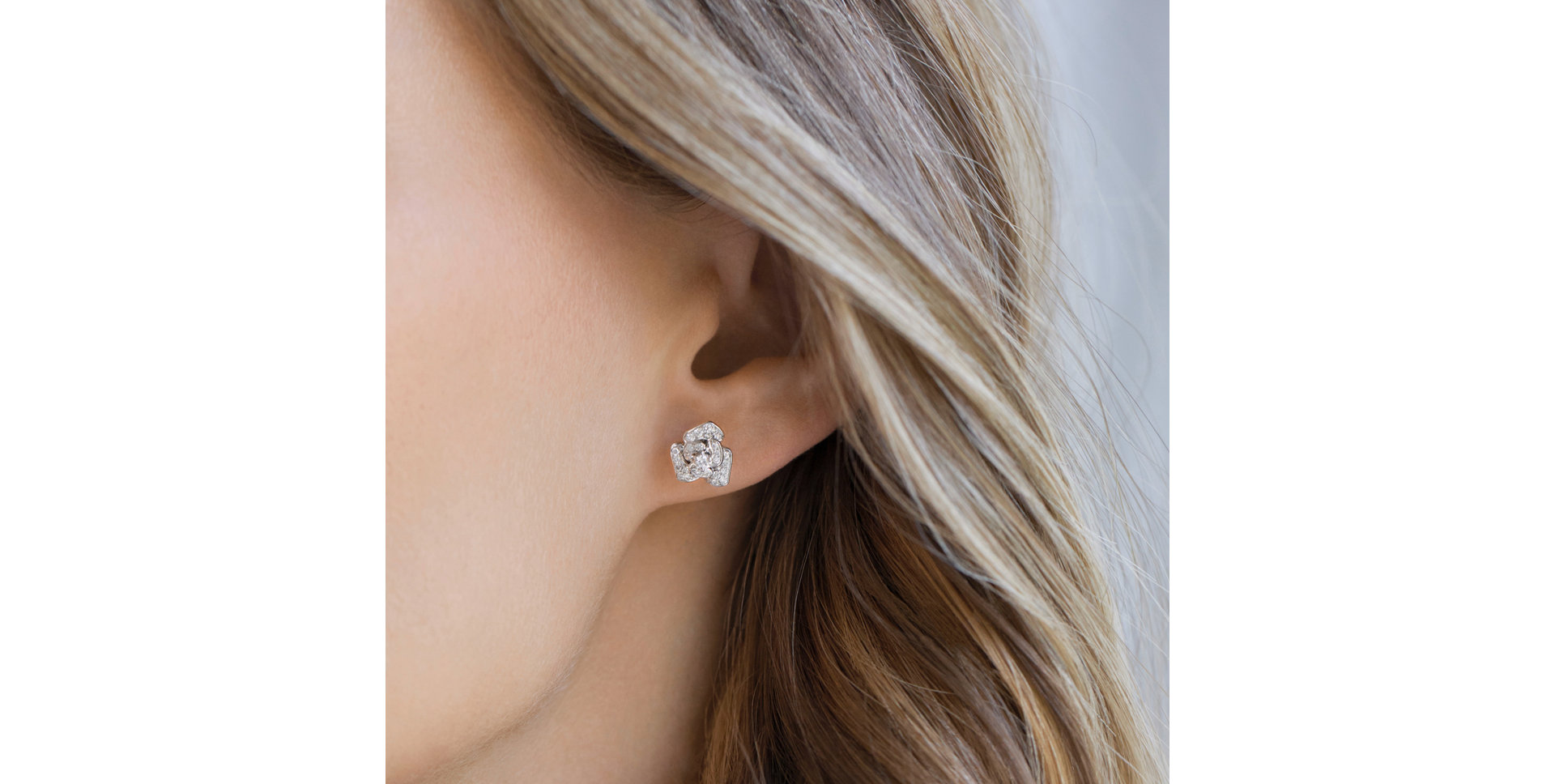 Náušnice s diamanty Diamond Flower