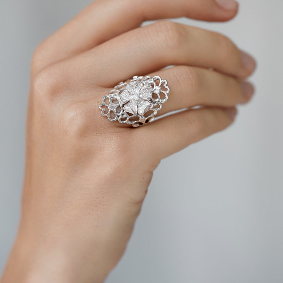 Prsten s diamanty Luxury Garden