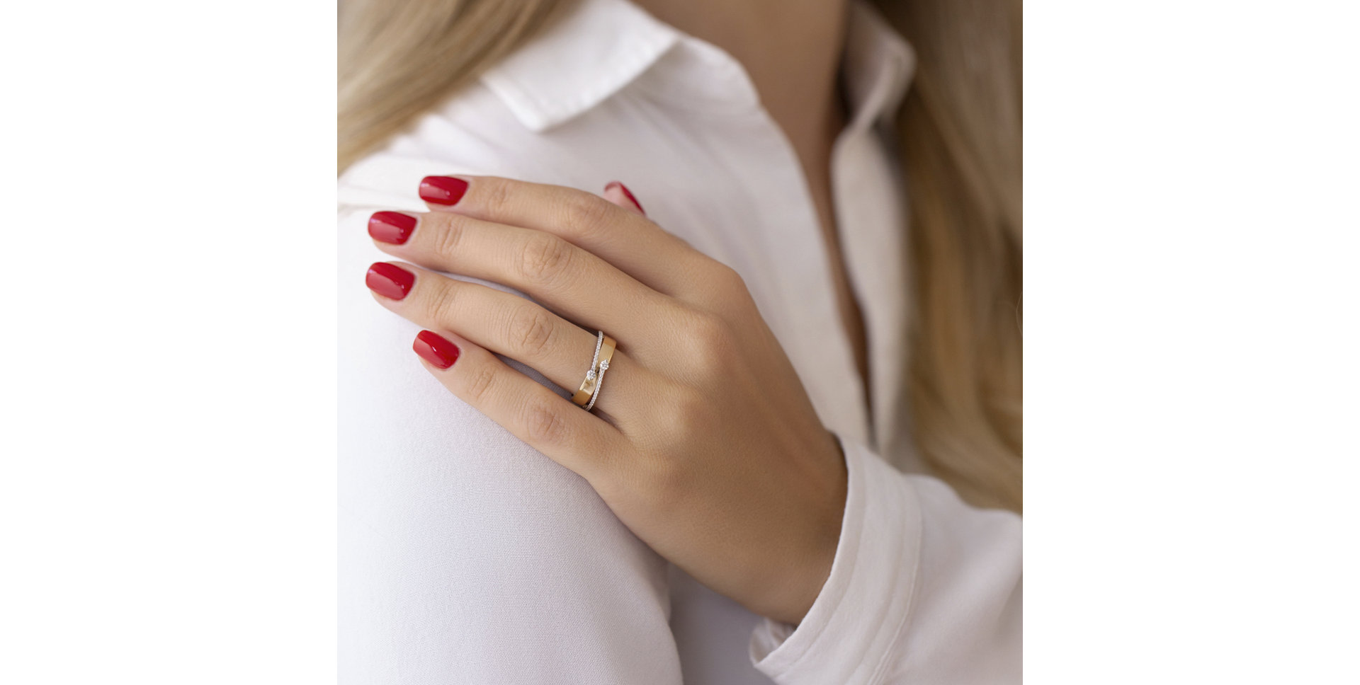 Prsten s diamanty Shiny Kiss