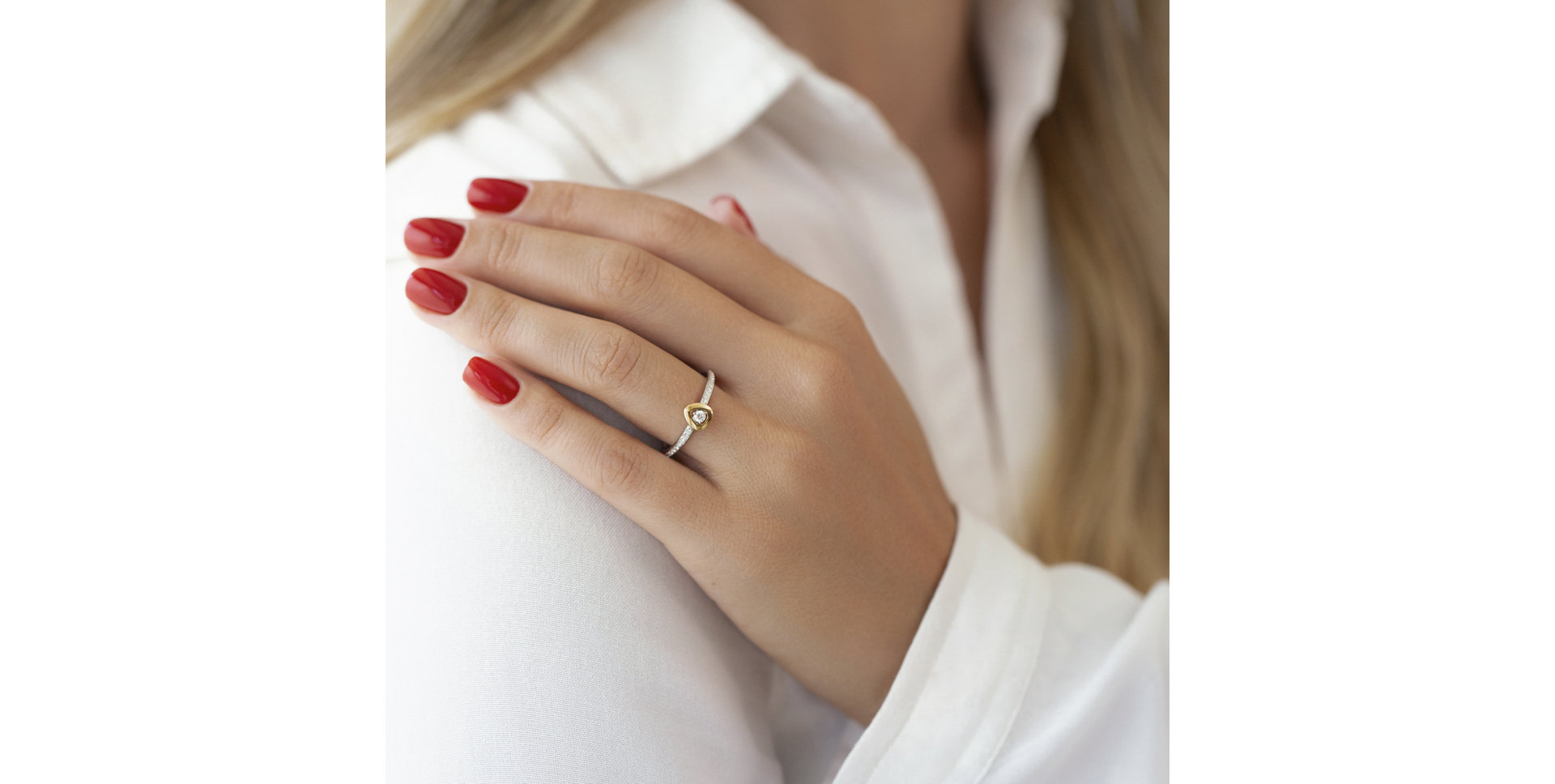 Prsten s diamanty Yellow Trinity