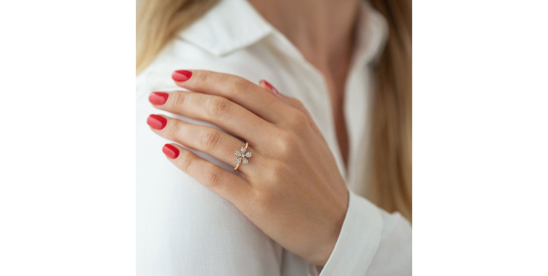 Prsten s hnědými diamanty Sun Daisy