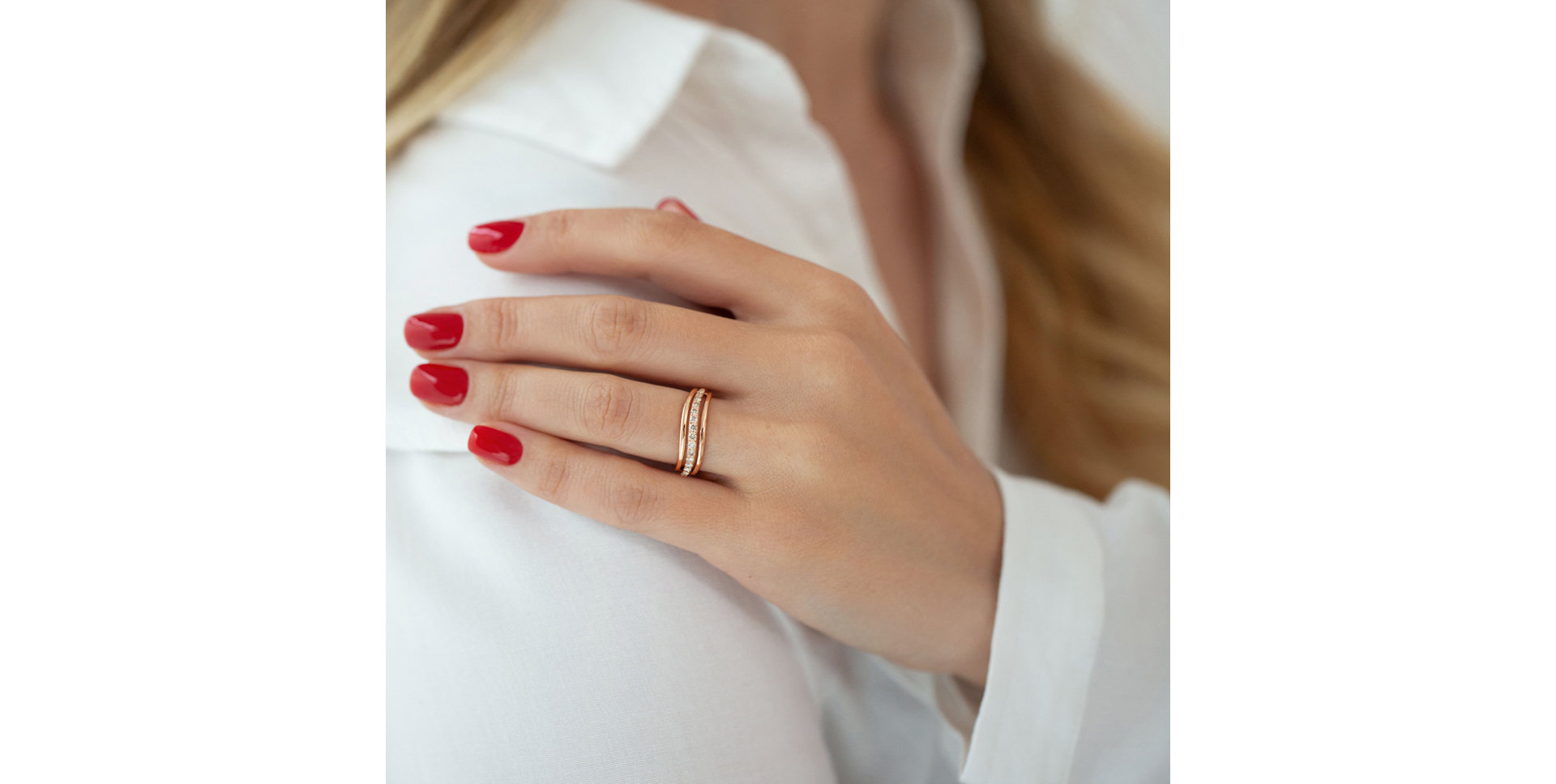 Prsten s hnědými diamanty Charming Fairytale