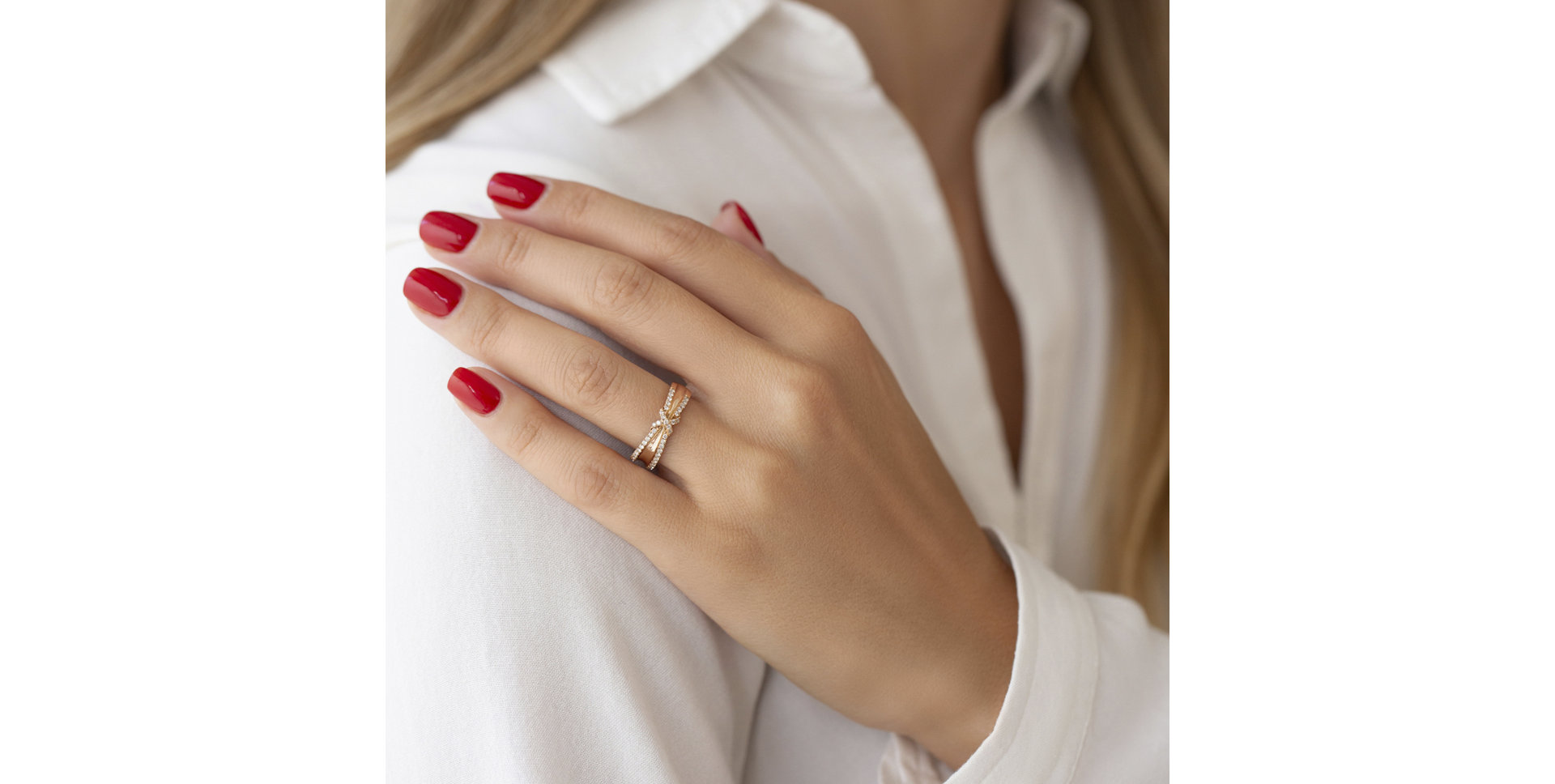 Prsten s diamanty Bright Cross