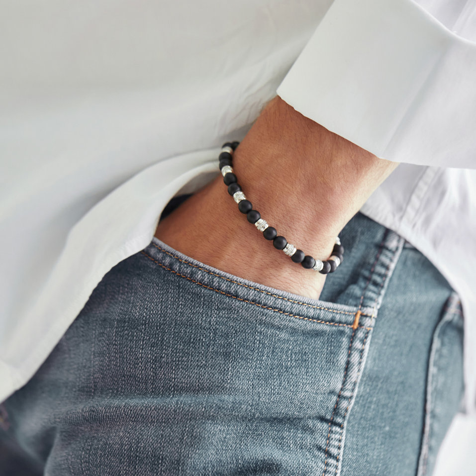 Náramek s diamanty a acháty Moonlight Jewel