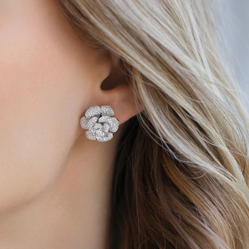 Náušnice s diamanty Precious Petal