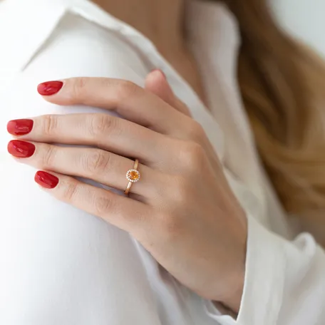 Prsten se safírem a diamanty Sapphire Sin