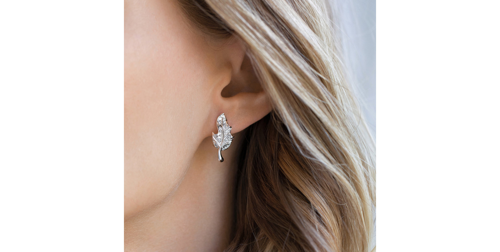 Náušnice s diamanty Autumn Leaves