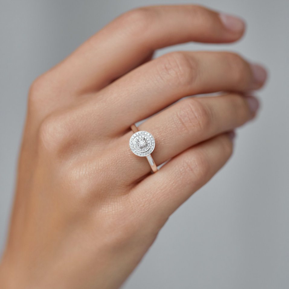 Prsten s černými diamanty Noble Mystery