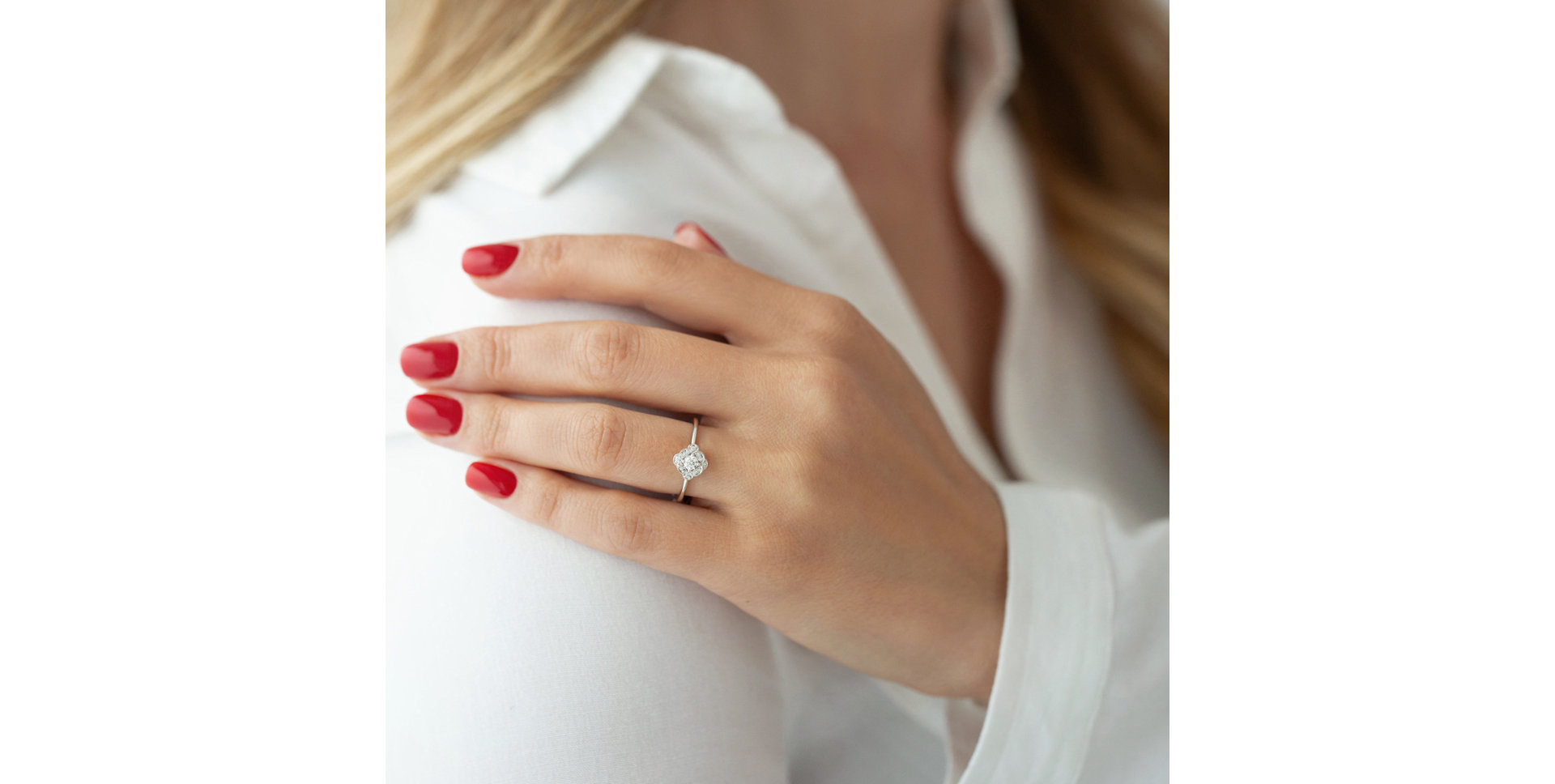 Prsten s diamanty Flower Angel