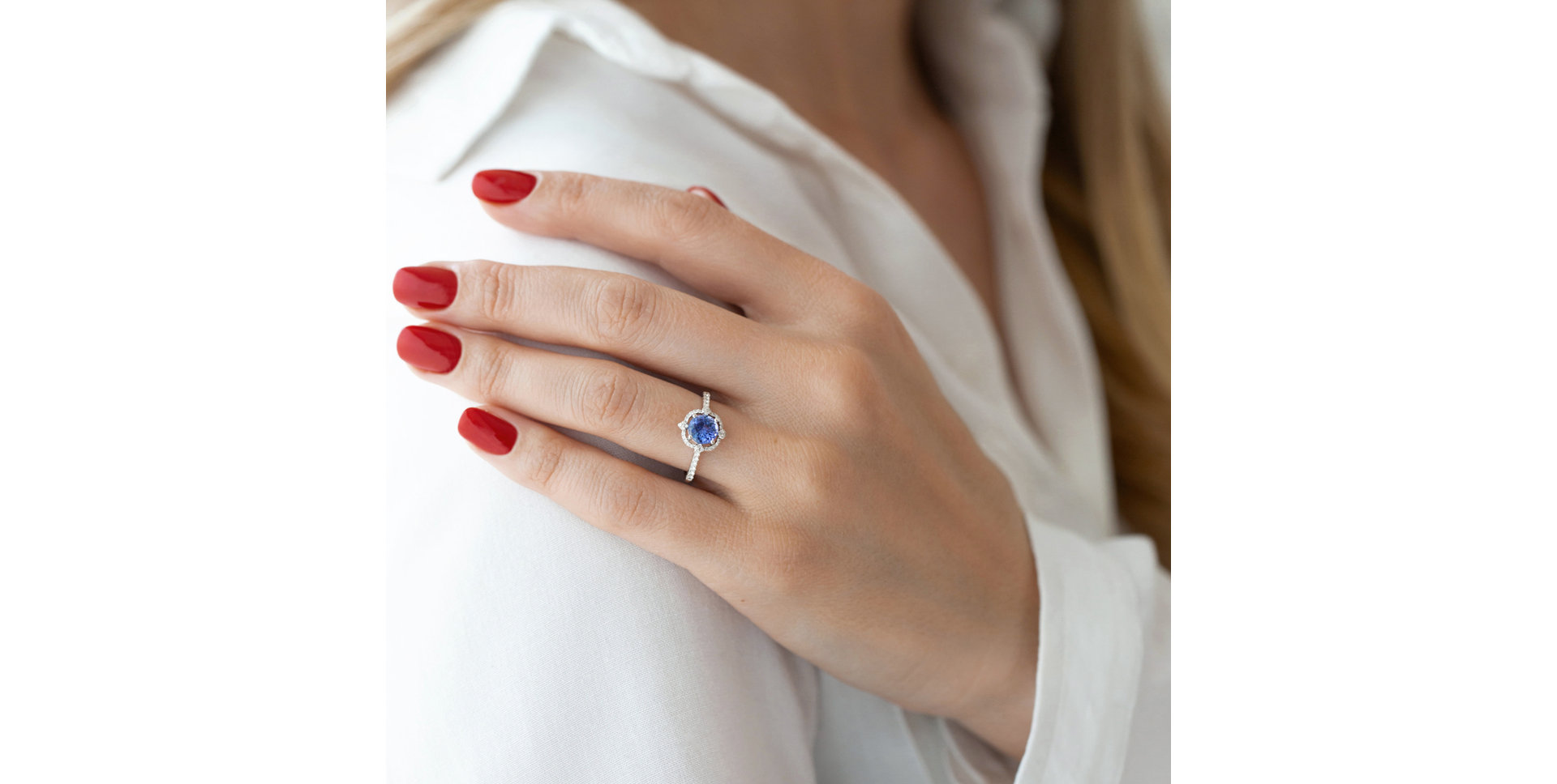 Prsten s tanzanitem a diamanty Ocean Sparkle