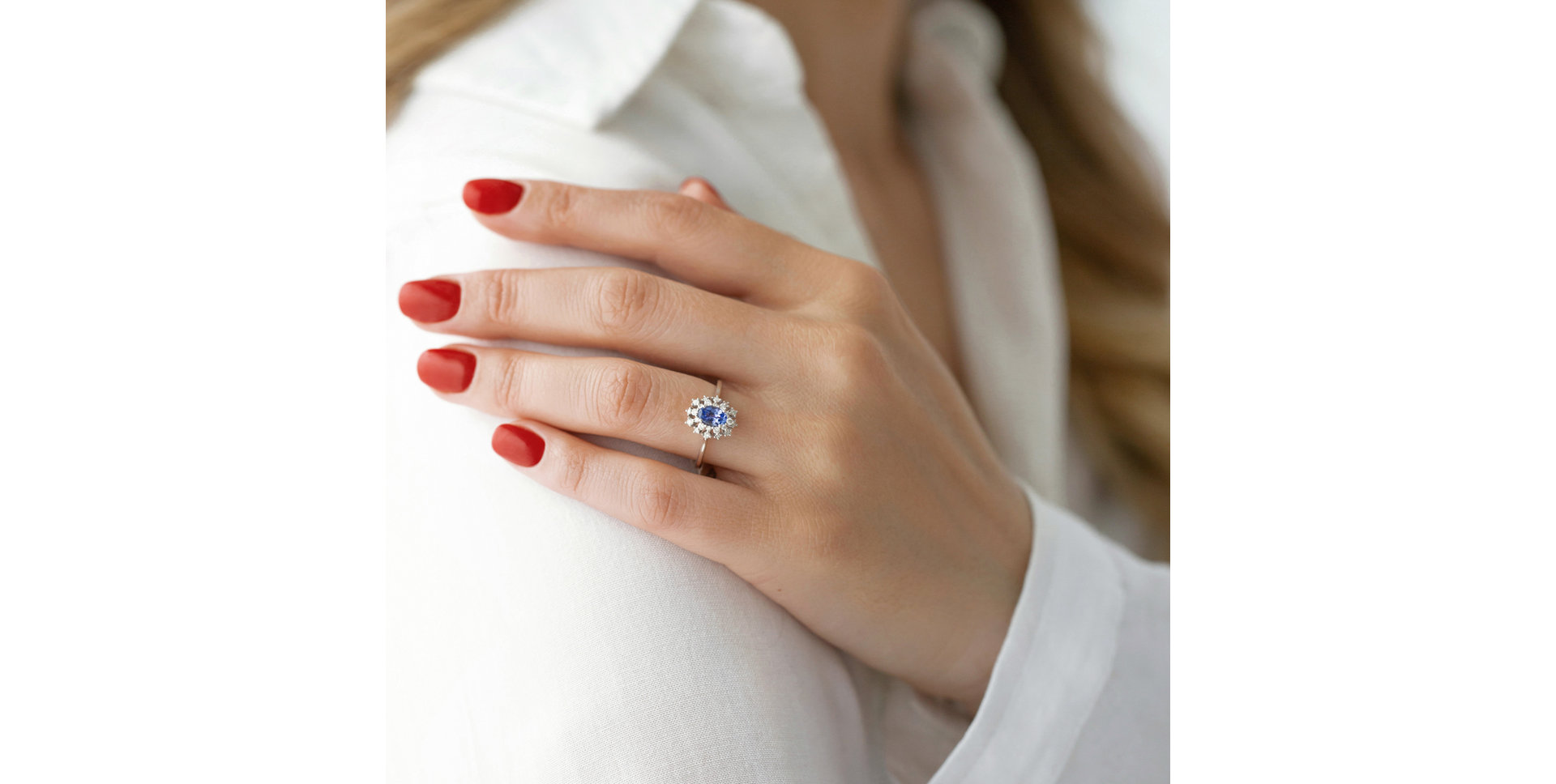 Prsten s tanzanitem a diamanty Neverending Joy