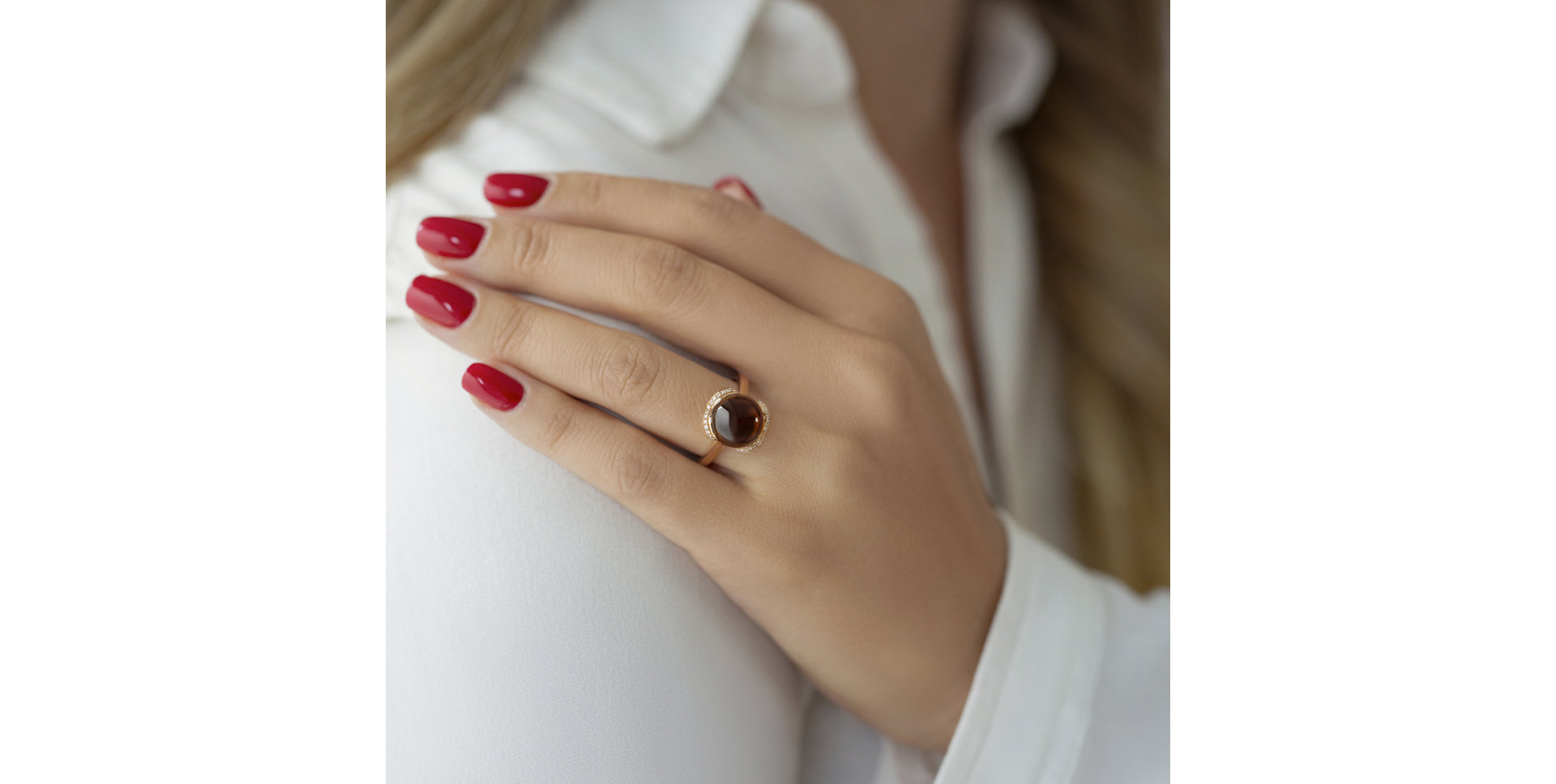 Prsten s topazem a diamanty Rainbow Princess