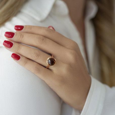 Prsten s chalcedonem a diamanty Rainbow Princess
