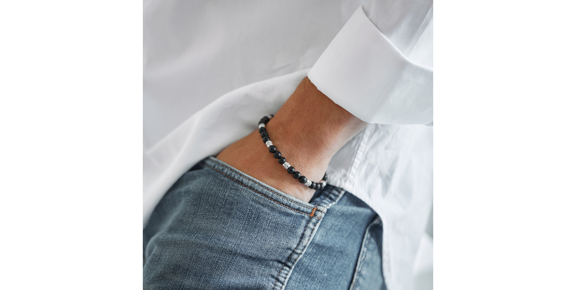 Náramek s diamanty a acháty Neverending Style