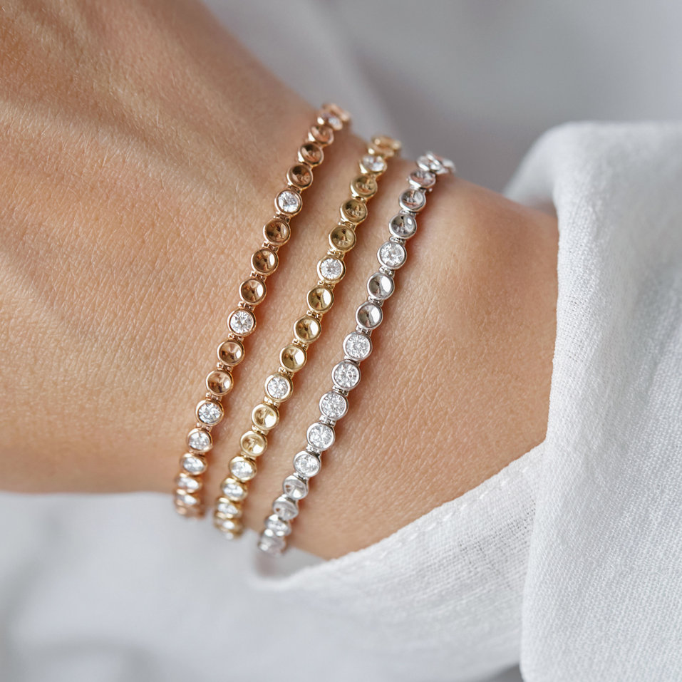 Náramek s hnědými diamanty Essential Brilliance