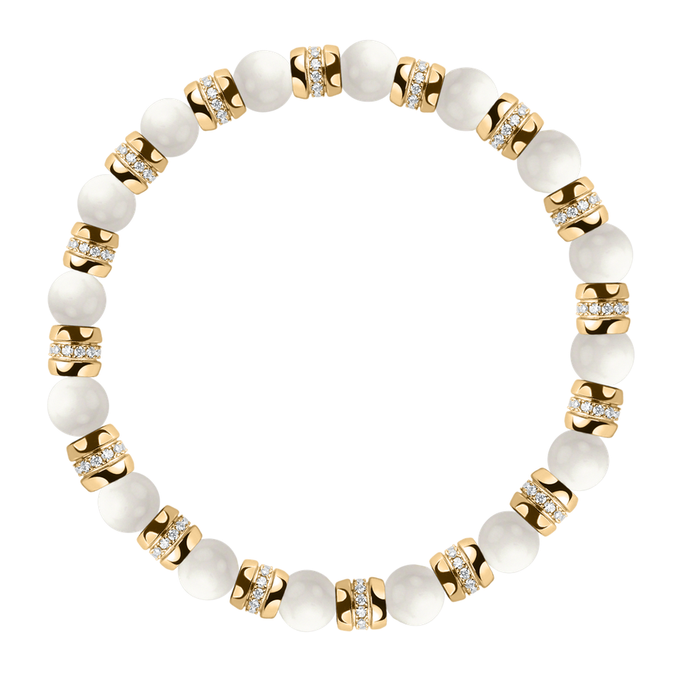 Náramek s diamanty a acháty Essential Shine