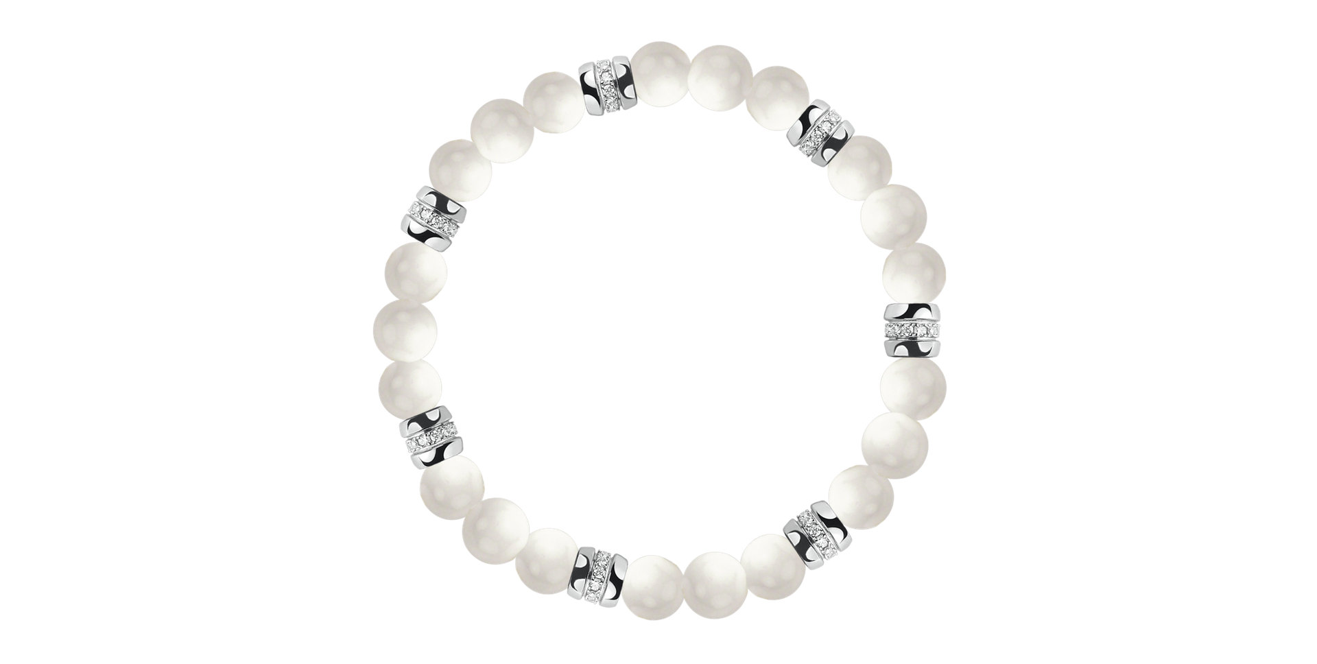 Náramek s diamanty a acháty Neverending Style