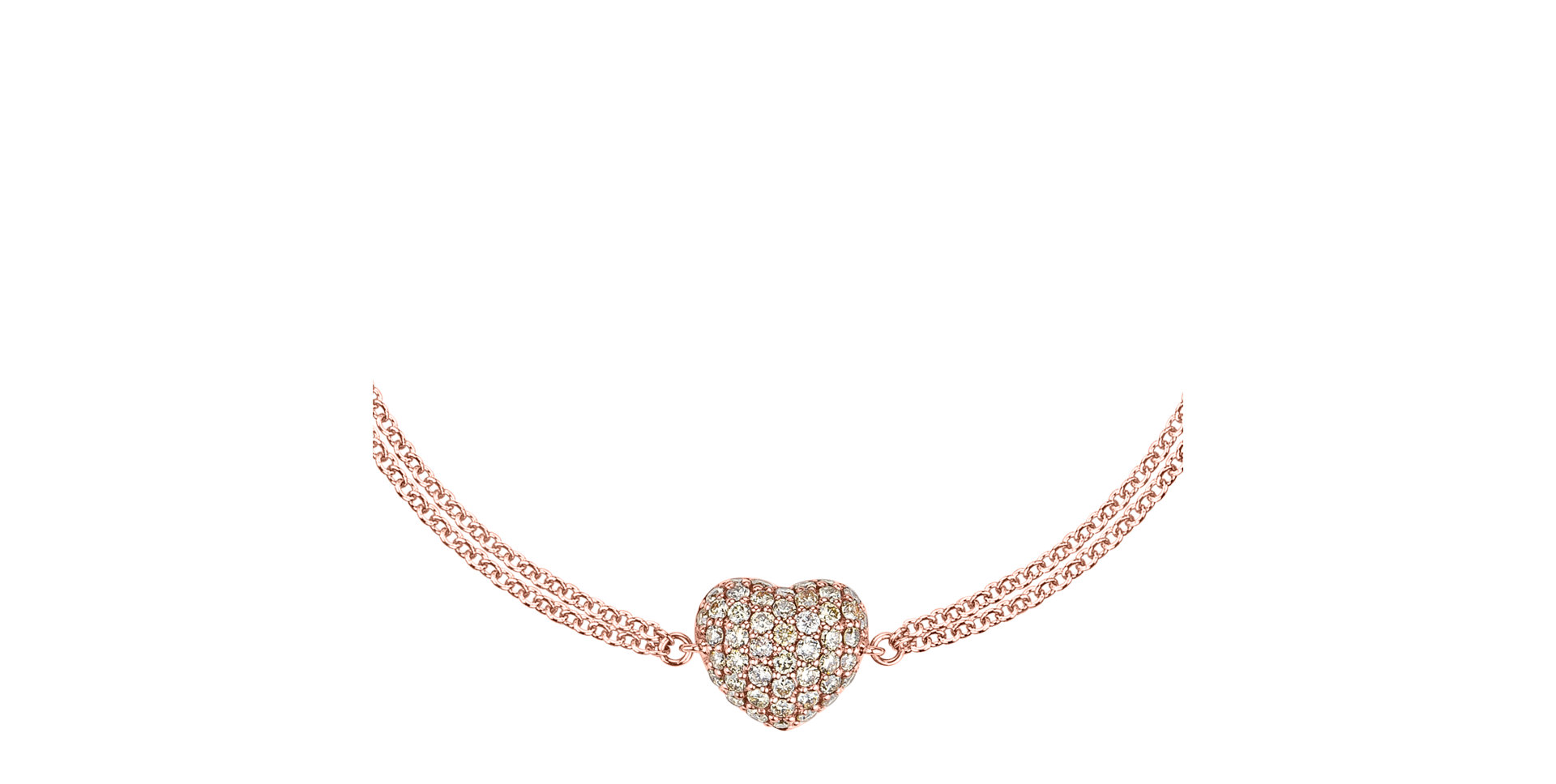 Náramek s hnědými diamanty Love Princess